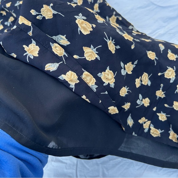 Vintage Guess Collection Black & Yellow Floral Midi Maxi Dress, Y2K Streetwear - Picture 13 of 13